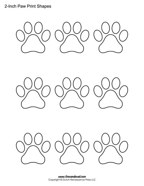 paw print template shapes tims printables paw print clip art bear