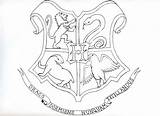 Hogwarts Crest Potter Harry Coloring Pages Gryffindor Drawing Outline Ravenclaw Houses Drawings Colouring Printable Clipart Color Castle Print House Getcolorings sketch template