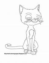 Bolt Coloring Pages Mittens Disney Printable Cat Site sketch template