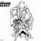 Guardians Groot sketch template
