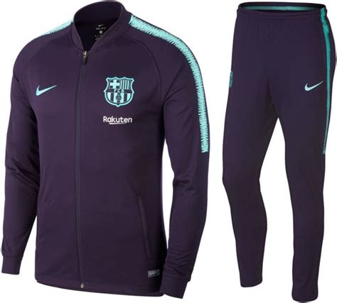 bolcom nike barcelona trainingspak  heren paarsblauw