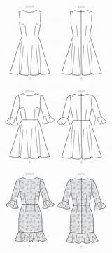 Mccall Dresses Misses Women Sewing Patterns Nz sketch template