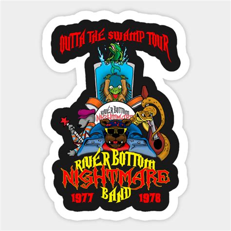river bottom nightmare band  shirt muppets sticker teepublic