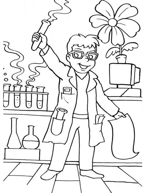 mad scientist coloring page coloring pages