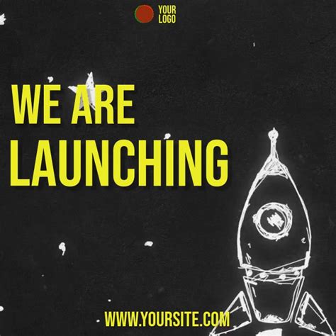 copy of we are launching rocket drawing video postermywall