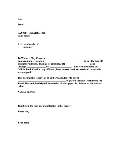 Payoff Letter Form The Form In Seconds Fill Out And Sign Printable