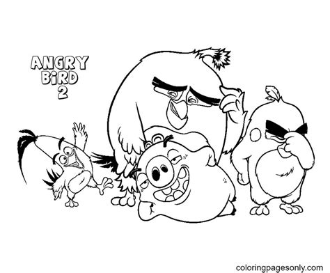 angry birds   slingshot coloring pages angry birds coloring