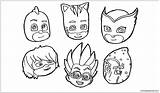 Pj Pages Masks Coloring Color Unusual Printable Mask Coloringpagesonly Print Kids Faces sketch template