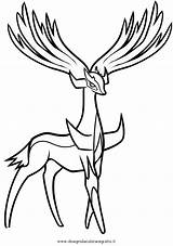 Pokemon Xerneas Coloring Pages Yveltal Getcolorings Print Color Template sketch template