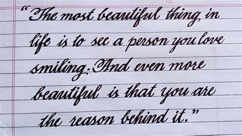 writing sentences  cursive beautiful thoughts handwriting