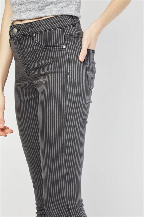 skinny pin striped jeans just 3