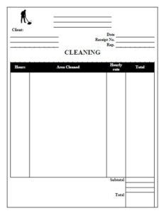 cleaning service receipt templates sample template republic