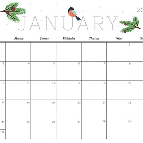 Cute And Crafty 2016 Printable Calendar