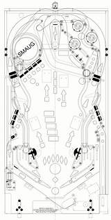 Pinball Machine Layout Hobbit Playfield Game Diy Choose Board Blueprint Cnc sketch template