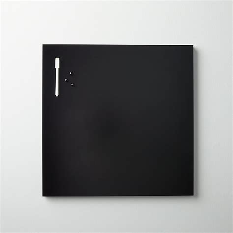 Matte Black Magnetic Dry Erase Board Cb2