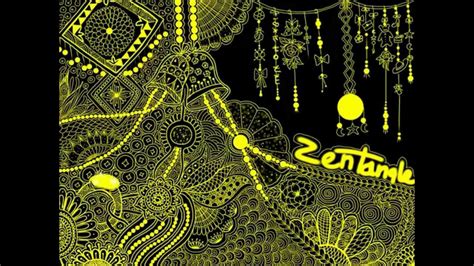drawing zentangle doodle black and yellow color youtube