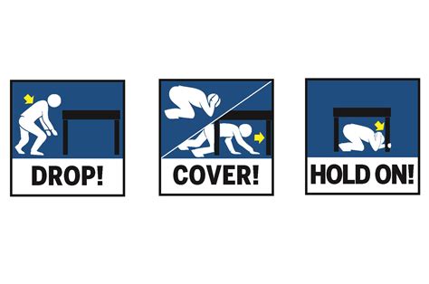 drop cover  hold       earthquake strikes