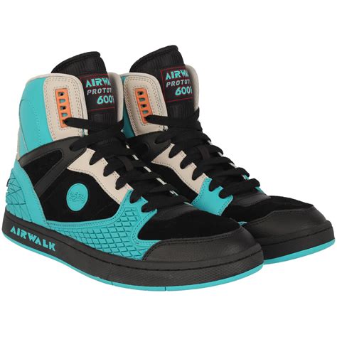 Airwalk Proto 600f High Top Sneakers Mens Gents Skate Shoes Laces