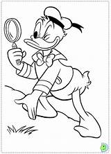 Dinokids Coloring Donald Close Duck sketch template