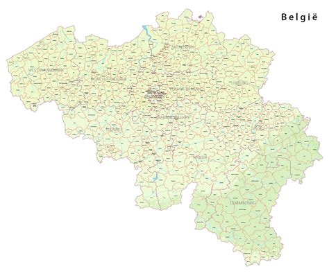 digitale gemeentekaart van belgie