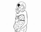 Embarazada Incinta Gravida Colorir Dibujo Embarazadas Mulher Mamma Mamas Desenhos sketch template