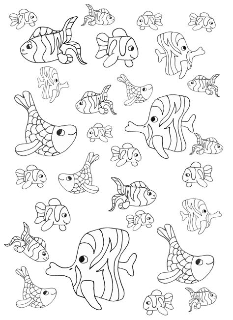 fish coloring pages  print fish kids coloring pages