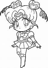 Sailor Moon Coloring Pages Chibi Visit Printable Blank sketch template
