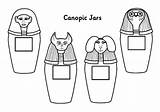Canopic Jar Coloring Pages Jars Color Egyptian Vasos Para Colouring Egypt Template Printable Writing Kids Da Colorare Bulkcolor Disegni Colorear sketch template