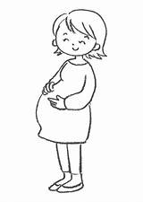 Pregnant Coloring Pages sketch template