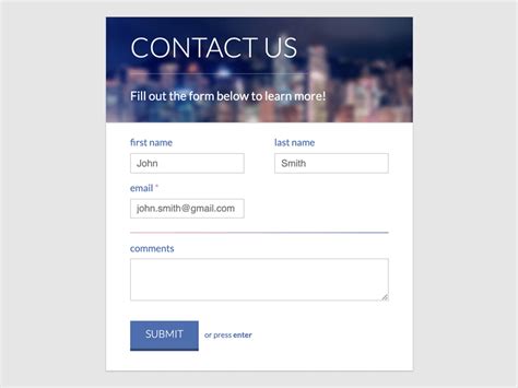 html contact form examples uifresh