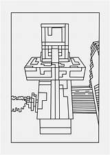 Herobrine Minecraft sketch template