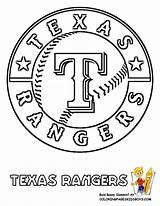 Coloring Pages Baseball Mlb Rangers Logo Texas League Cubs Chicago Major Kids Printable Book Clipart Red Sheets Sox Boston Teams sketch template