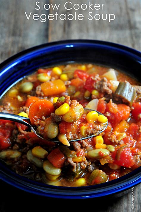 slow cooker vegetable soup recipe add  pinch