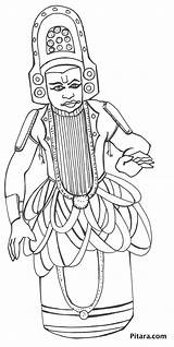 Kathakali Dancer Coloring Pages Kids Dancing Styles Pitara sketch template