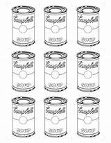 Andy Warhol Coloring Soup Pages Cans Pop Kids Sheets Para Template Campbell Worksheets Colouring Colorear Quality High Campbells Printable La sketch template