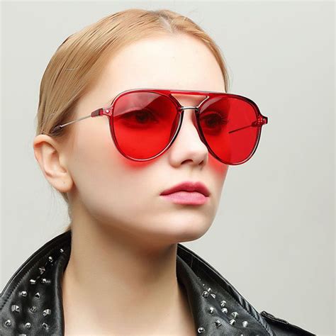 buy fashion colorful sun glasses women pilot