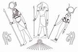 Dioses Egipto Egipcios Egyptian Egypte Adulte Egipcia Guerra sketch template