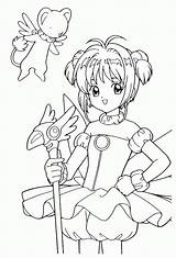 Coloring Sakura Captor Card Library Clipart Colorare Da Pages sketch template