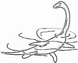 Plesiosaurus Dinosaur sketch template