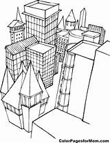 Building Coloring Skyline York Pages Empire State Apartment City Getcolorings Colo Community sketch template