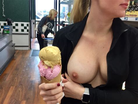 naughty wife flashing her sexy breast in public g48r13l