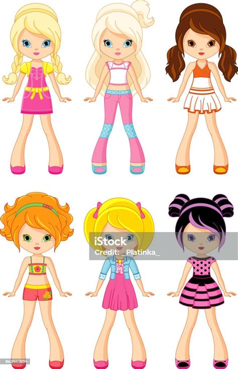 cartoon doll stock illustration download image now istock