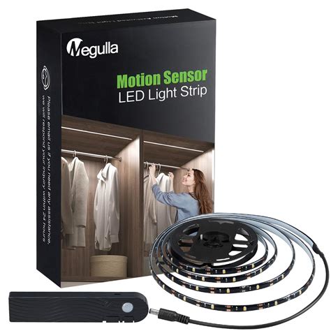buy motion sensor led strip lights megulla gen rechargeable battery powered motion activated