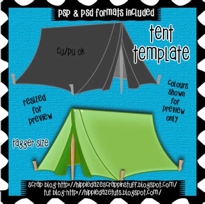 hippiedaze scrappin stuff camping tent template