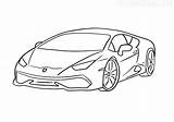 Lamborghini Huracan Coloring sketch template