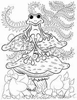 Etsy Coloring Printable Toad Stool Sold Pages sketch template