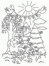 Coloring Pages Forest Spring Kids Printable Drawing Sheets Color Book Wuppsy Seasons Season Comments Forests Deciduous Getdrawings Library Animal sketch template