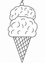 Ice Cream Cone Printable Template Coloring Clip Source sketch template