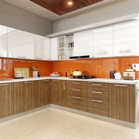 striking backsplash  contrast  subtle modular kitchen  shaped kitchen designs kitchen