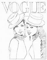 Vogue Couvertures Colouring Wonder Coloriages sketch template